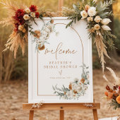 BOHEME Boho Terracotta Arch Brautparty Willkommen Poster