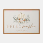 BOHEME Boho Terracotta Hello Pumpkin Herbst Herbst Fußmatte (Vorderseite)