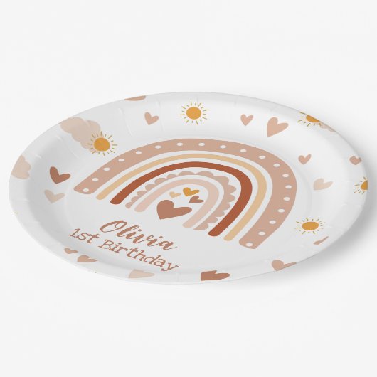 Boheme - Geburtstagskind Pappteller (Schrägansicht)