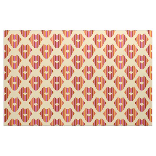 Boheme Lips on Yellow Stoff (Fat Quarter (45,7 x 55,9 cm))