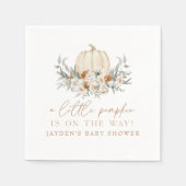 BOHEME Terracotta Floral Pumpkin Baby Dusche Serviette (Vorderseite)