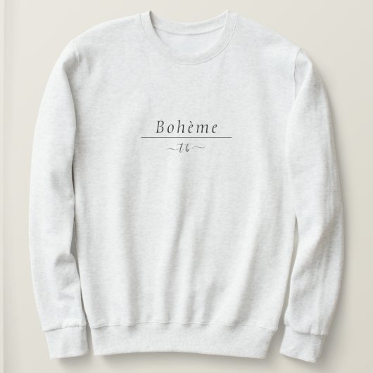 Bohème-Zollinitialen Sweatshirt (Design vorne)