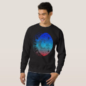 Bohemian Aesthetic Crescent Moon Astronomy Sun Ast Sweatshirt (Vorne ganz)