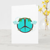 Bohemian Angel Wings Peace Symbol Karte (Gelbe Blume)