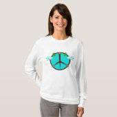 Bohemian Angel Wings Peace Symbol T-Shirt (Vorne ganz)
