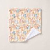 Bohemian arch fish scale painted pattern badhandtuch set (Waschlappen)