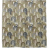 Bohemian arch fish scale painted pattern duschvorhang (Vorderseite)