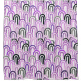 Bohemian arch fish scale painted pattern duschvorhang (Vorderseite)