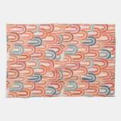 Bohemian arch fish scale painted pattern geschirrtuch (Horizontal)