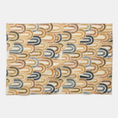 Bohemian arch fish scale painted pattern geschirrtuch (Horizontal)