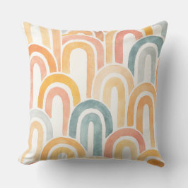 Bohemian arch fish scale painted pattern kissen