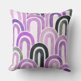 Bohemian arch fish scale painted pattern kissen