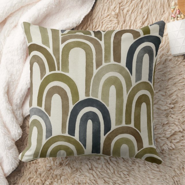 Bohemian arch fish scale painted pattern kissen (Decke)