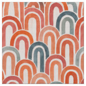 Bohemian arch fish scale painted pattern stoff (Nahaufnahme)