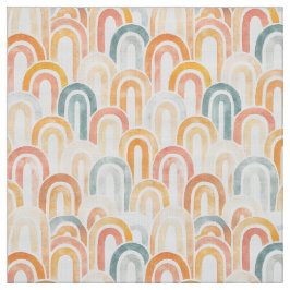 Bohemian arch fish scale painted pattern stoff