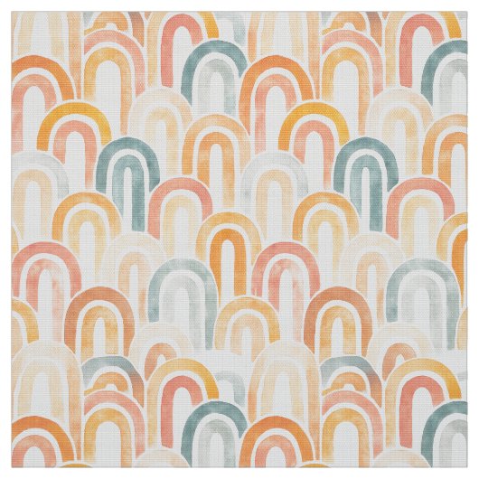 Bohemian arch fish scale painted pattern stoff (Muster)