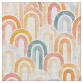 Bohemian arch fish scale painted pattern stoff (Nahaufnahme)