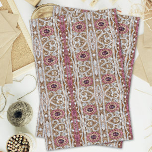 bohemian art Deko mode wine red burgundy Seidenpapier