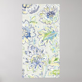 Bohemian Blue Flower Poster (Vorne)
