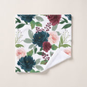 Bohemian Blumen Badhandtuch Set (Waschlappen)
