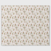 Bohemian Blumen & Federn Geschenkpapier (Flach)