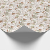 Bohemian Blumen & Federn Geschenkpapier (Ecke)