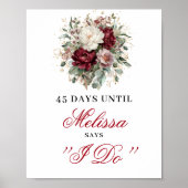 Bohemian Blush Burgundy Dais Until I Do Poster (Vorne)