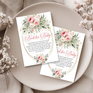 Bohemian Blush Rosen Minimale Buchanfrage Begleitkarte