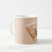 Bohemian Boho Braunes Tan Buchlesezeichen Kaffeetasse (Vorderseite Links)