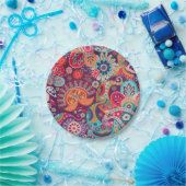 Bohemian Boho MOD Hippie Chic Blumenmuster Pappteller (Party)