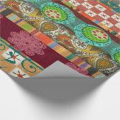 Bohemian Boho MOD Hippie Chic Muster Geschenkpapier (Ecke)