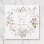 bohemian boho schick Wilde Blumen Brautparty Geschenkanhänger (Rückseite)