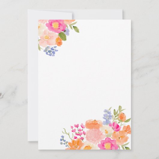 Bohemian bold wildflowers 3 photos graduation ankündigung (Rückseite)