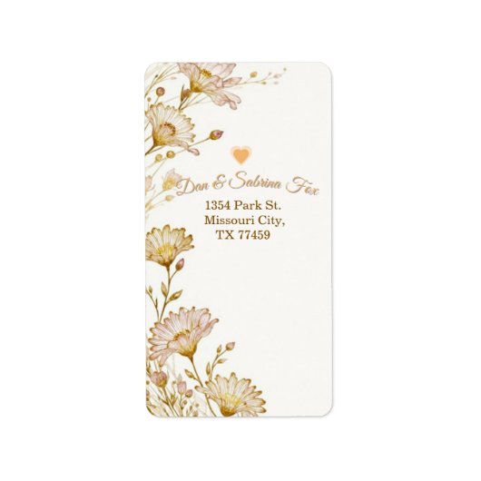 Bohemian, botanical style  adressaufkleber (Vorne)