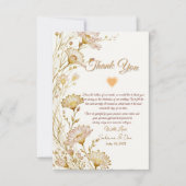 Bohemian, botanical style  dankeskarte (Vorderseite)