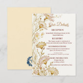 Bohemian, botanical style Enclosure Begleitkarte (Vorne/Hinten)