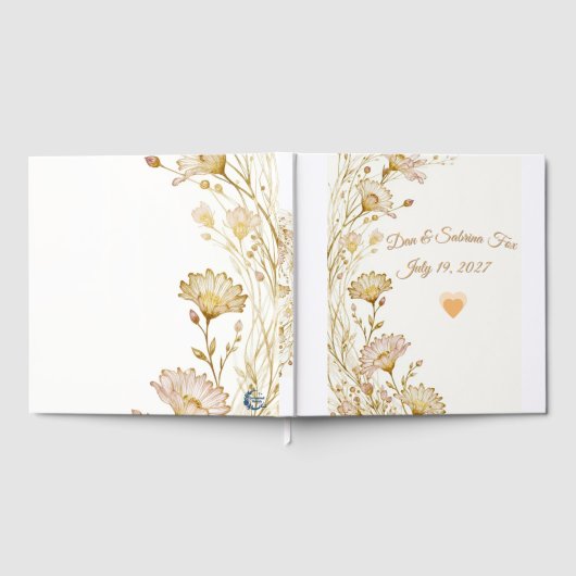 Bohemian, botanical style gästebuch (Voll)