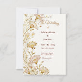 Bohemian, botanical style Invitation Einladung (Vorderseite)