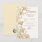Bohemian, botanical style Response  RSVP Karte (Vorne/Hinten)