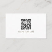 Bohemian Botanisch mit QR-Code Visitenkarte (Rückseite)