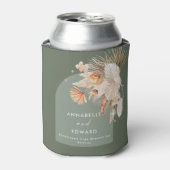 Bohemian botanisches Pampas-Gras modern Dosenkühler (Kanne Vorderseite)