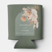 Bohemian botanisches Pampas-Gras modern Dosenkühler (Rückseite)