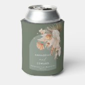 Bohemian botanisches Pampas-Gras modern Dosenkühler (Kanne Rückseite)