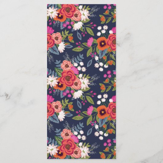 Bohemian Bouquet | Autumn Wedding Menu Menükarte (Rückseite)