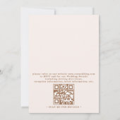 Bohemian Bouquet Rustic Elegant QR Code Wedding Einladung (Rückseite)