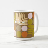 Bohemian Braun Grün Orange Kaffeetasse (VorderseiteRechts)