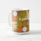 Bohemian Braun Grün Orange Kaffeetasse (Vorderseite Links)