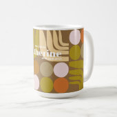Bohemian Braun Grün Orange Kaffeetasse (VorderseiteRechts)