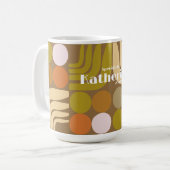 Bohemian Braun Grün Orange Kaffeetasse (Vorderseite Links)