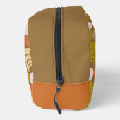 Bohemian Braun Grün Orange Waschbeutel (Rechts)